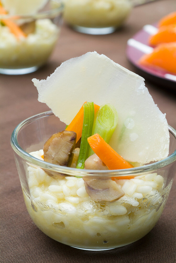 Vegetable and parmesan risotto