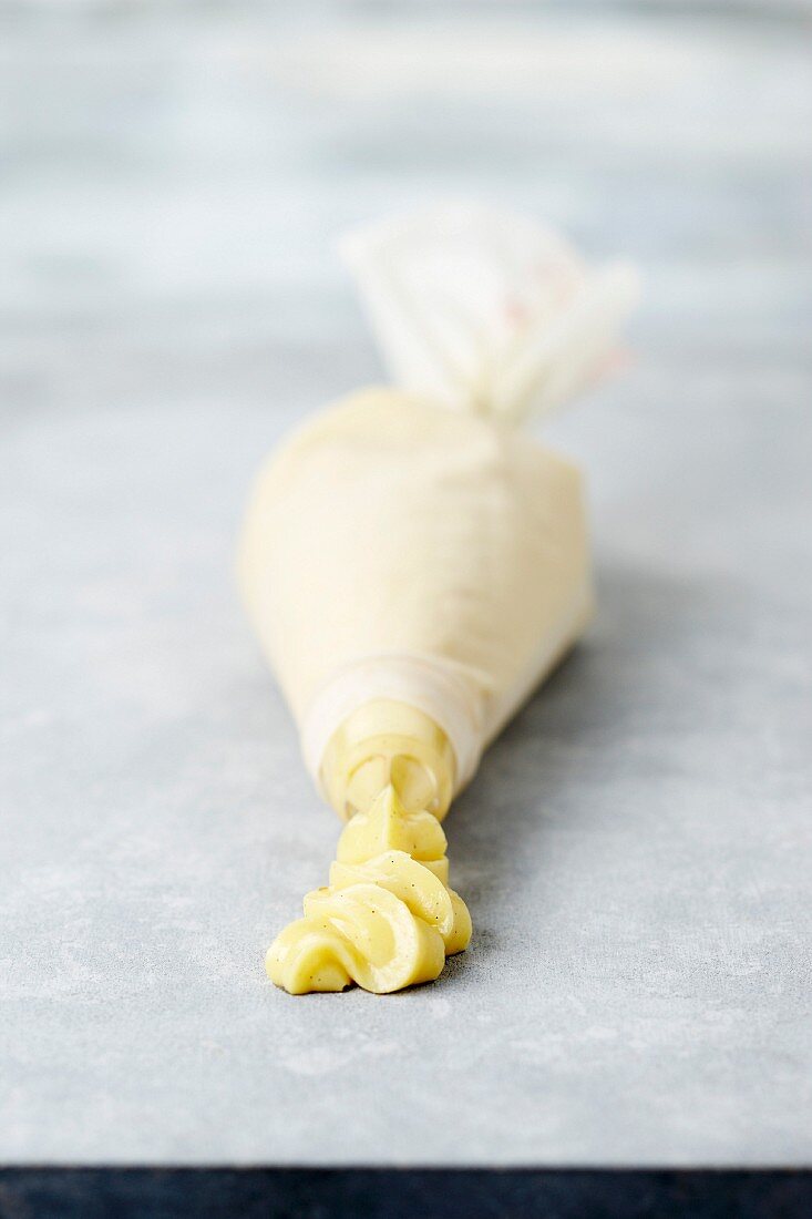 Confectioner's custard in a piping bag