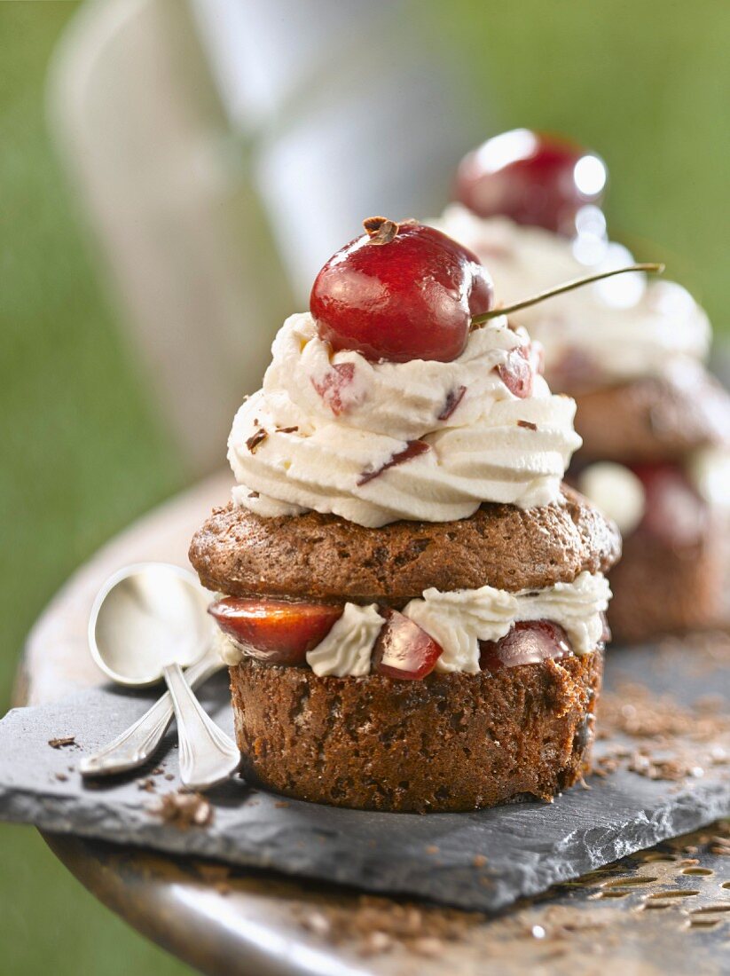 Black Forest-style cupcake