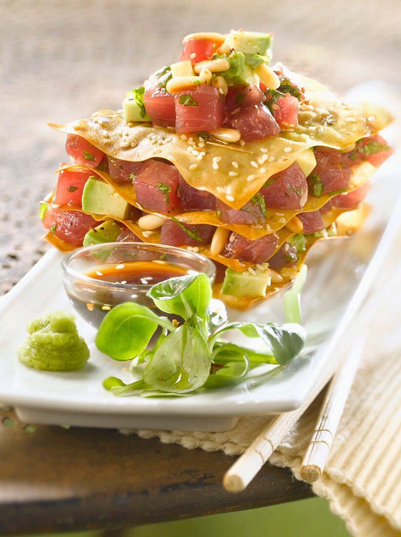 Tuna tartare Mille-feuille