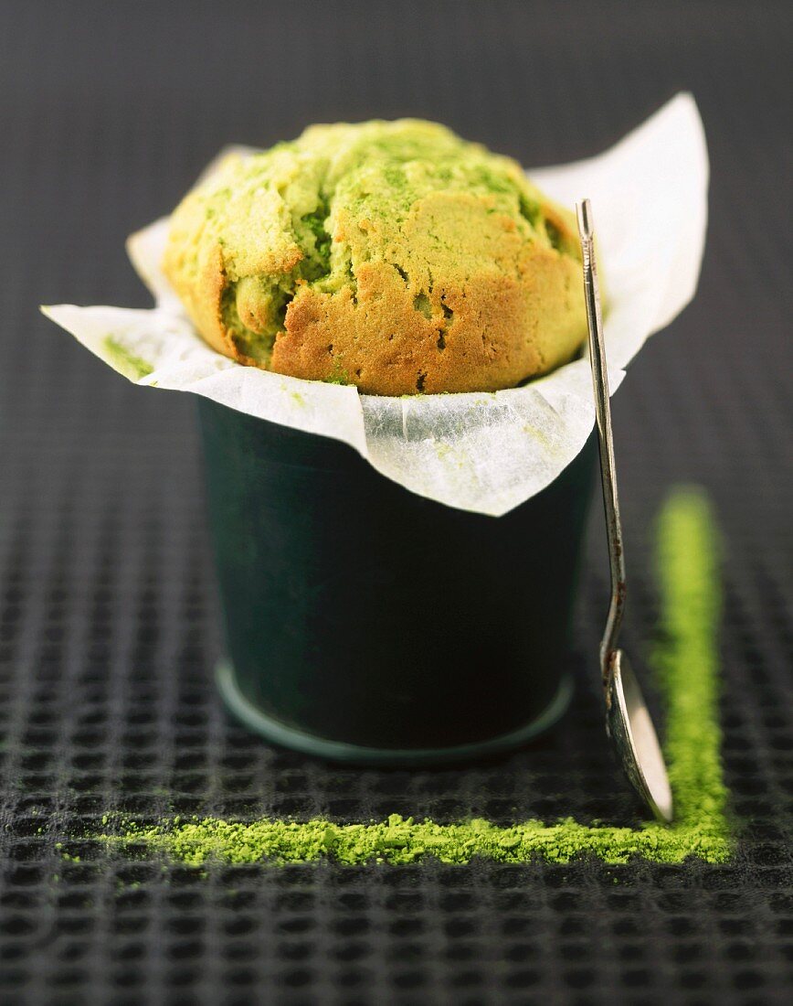 Matcha green tea muffin