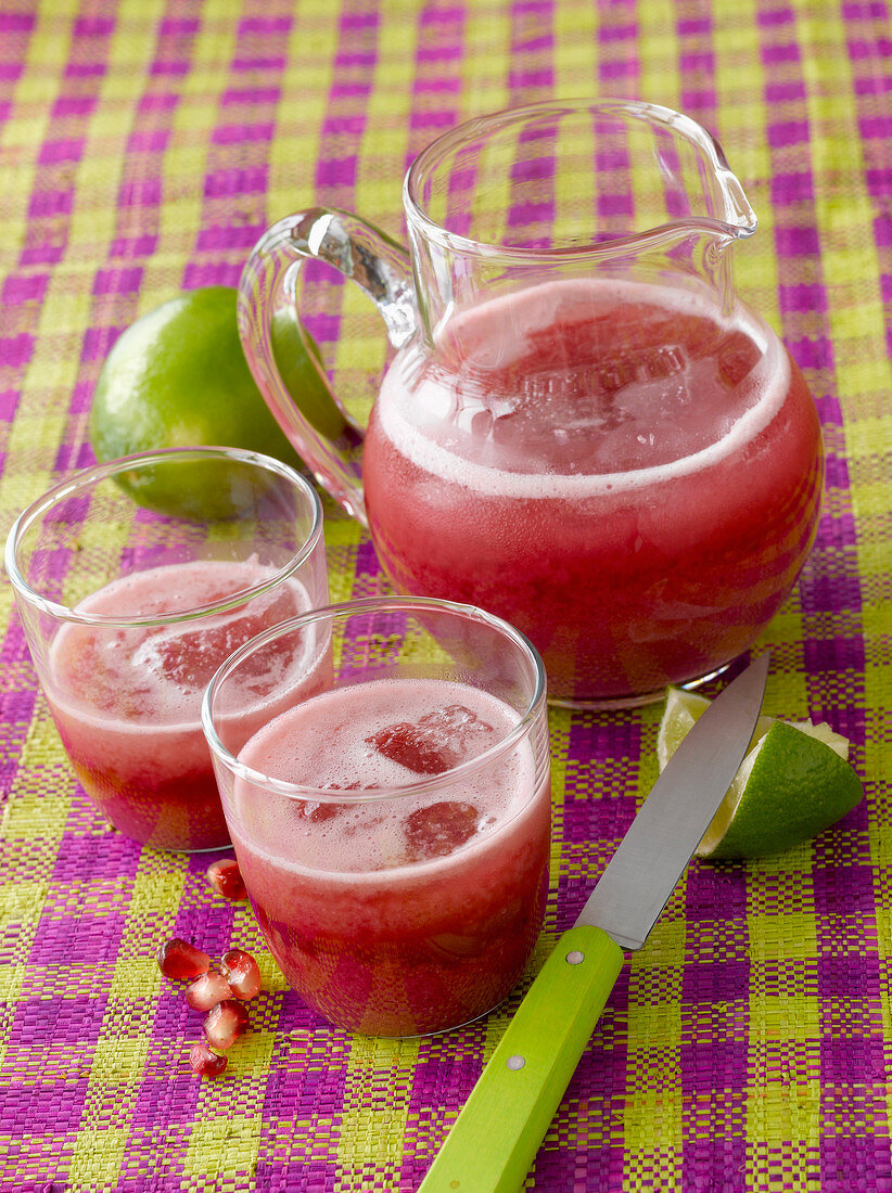 Pomegranate and lime juice