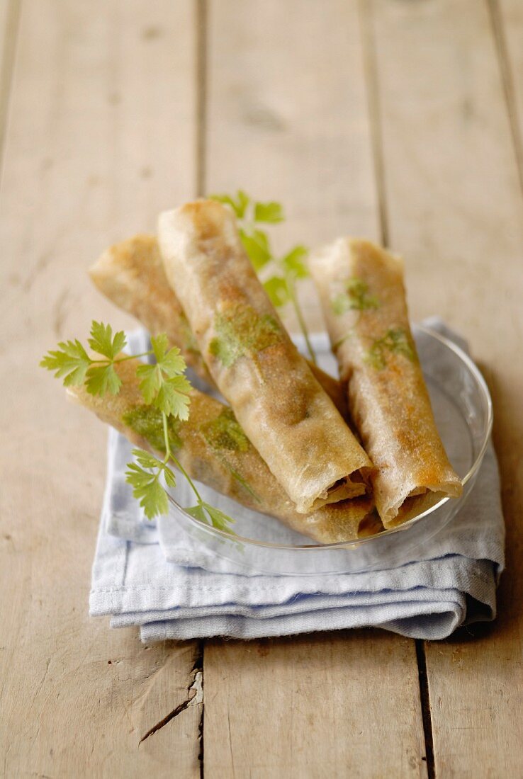 Beef and parsley cigars
