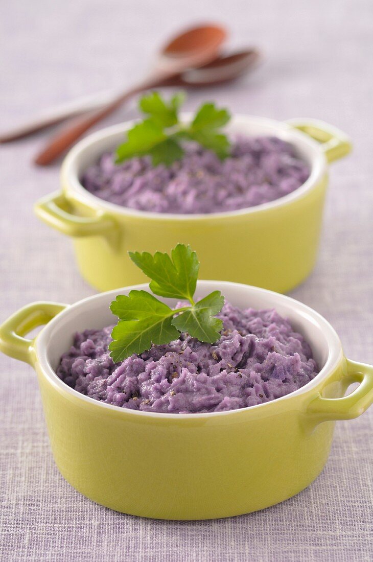 Purple potato mash