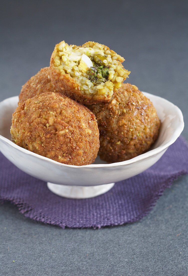 Rice and pistachio croquettes