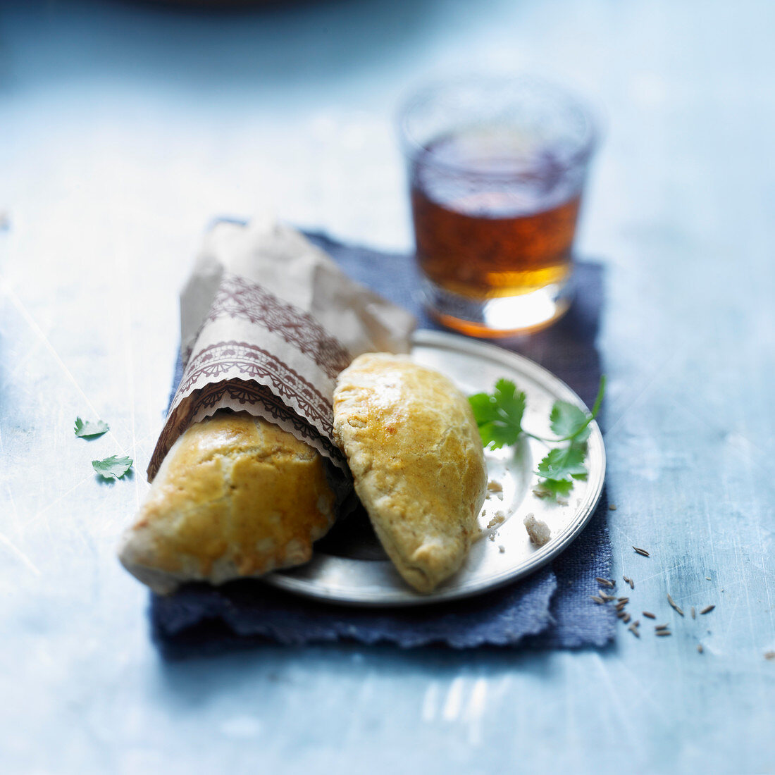 Oriental-style lamb turnovers