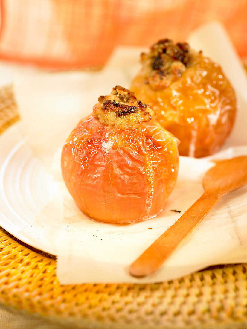 Baked and stuffed apples