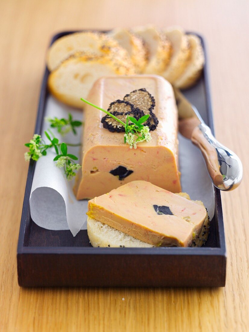 Foie gras terrine with truffles