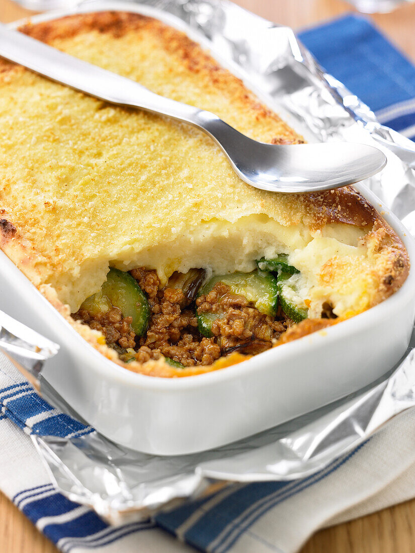 Beef and zucchini cottage pie