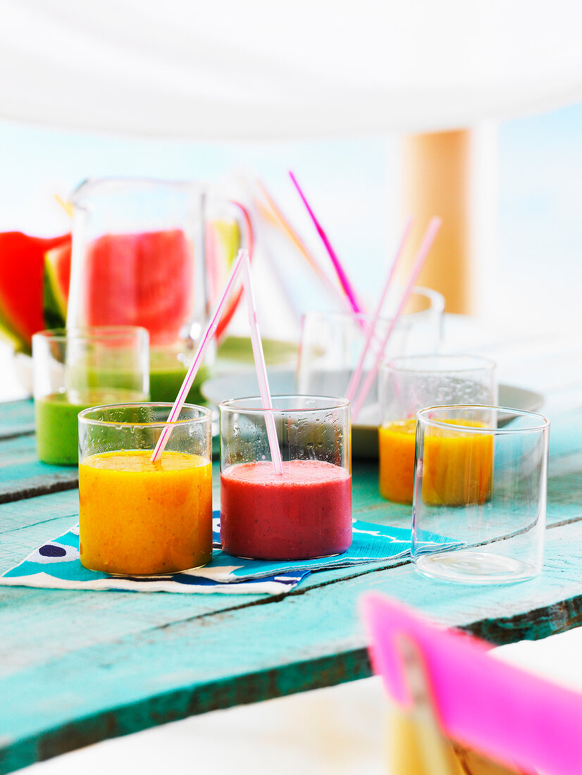 Selection of smoothies