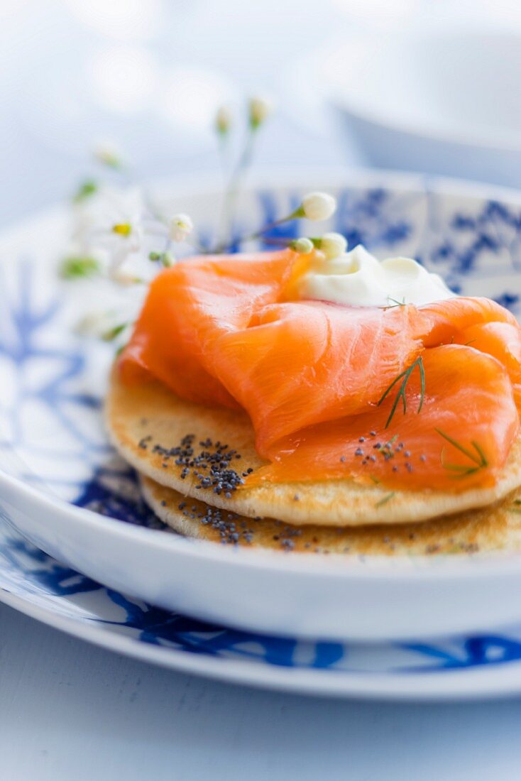 Blinis with salmon