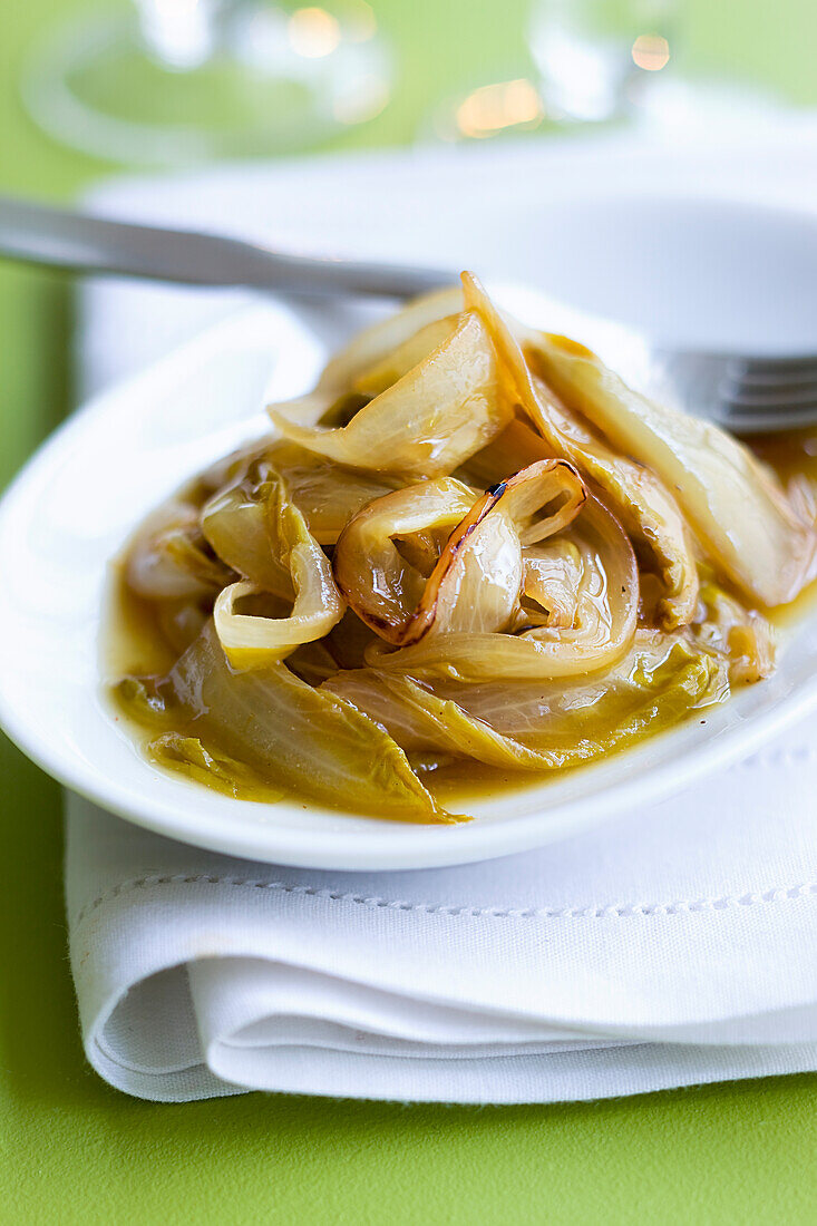 Braised chicory