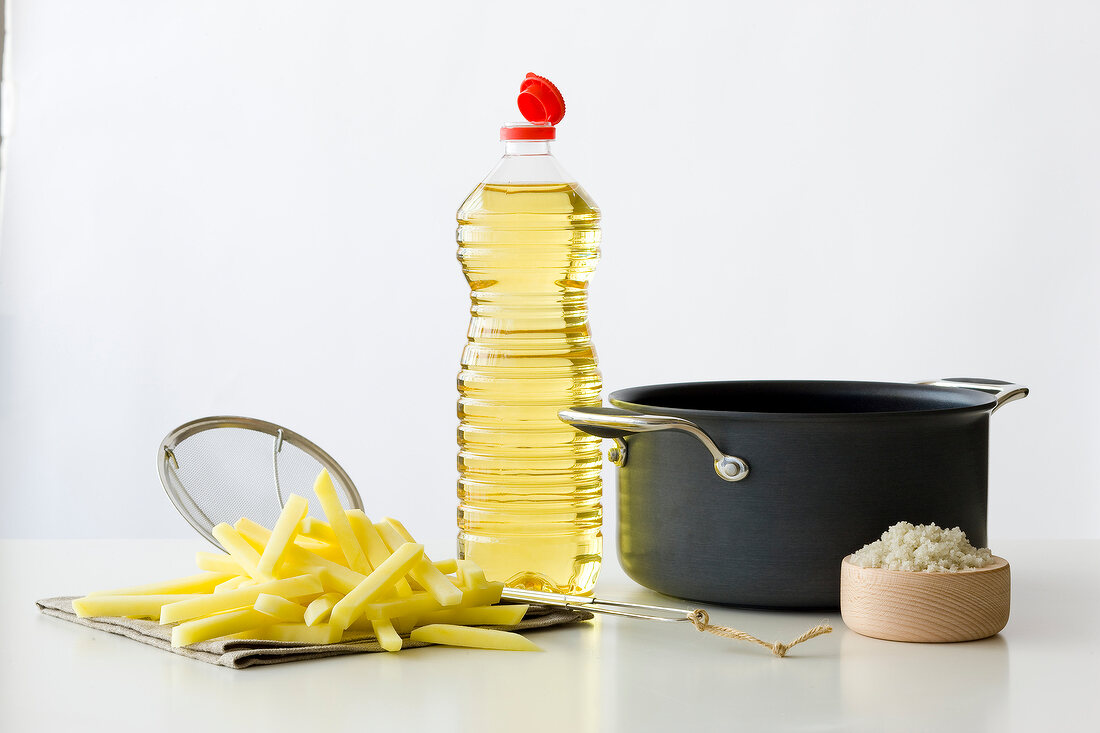 Preparing french fries