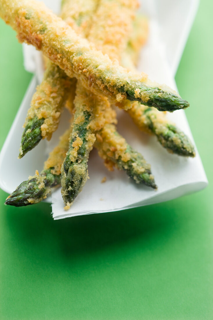 Breaded green aspragus