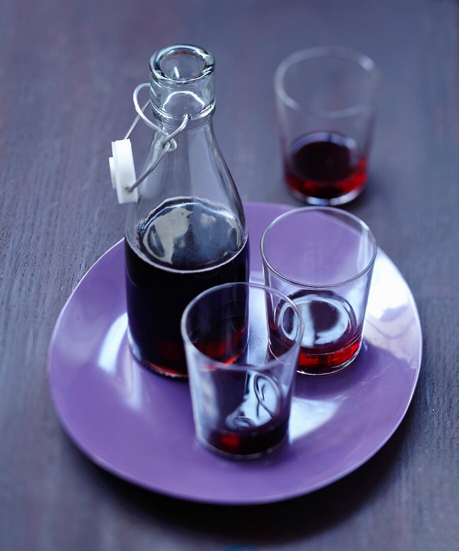 Licorice-flavored blackcurrant syrup