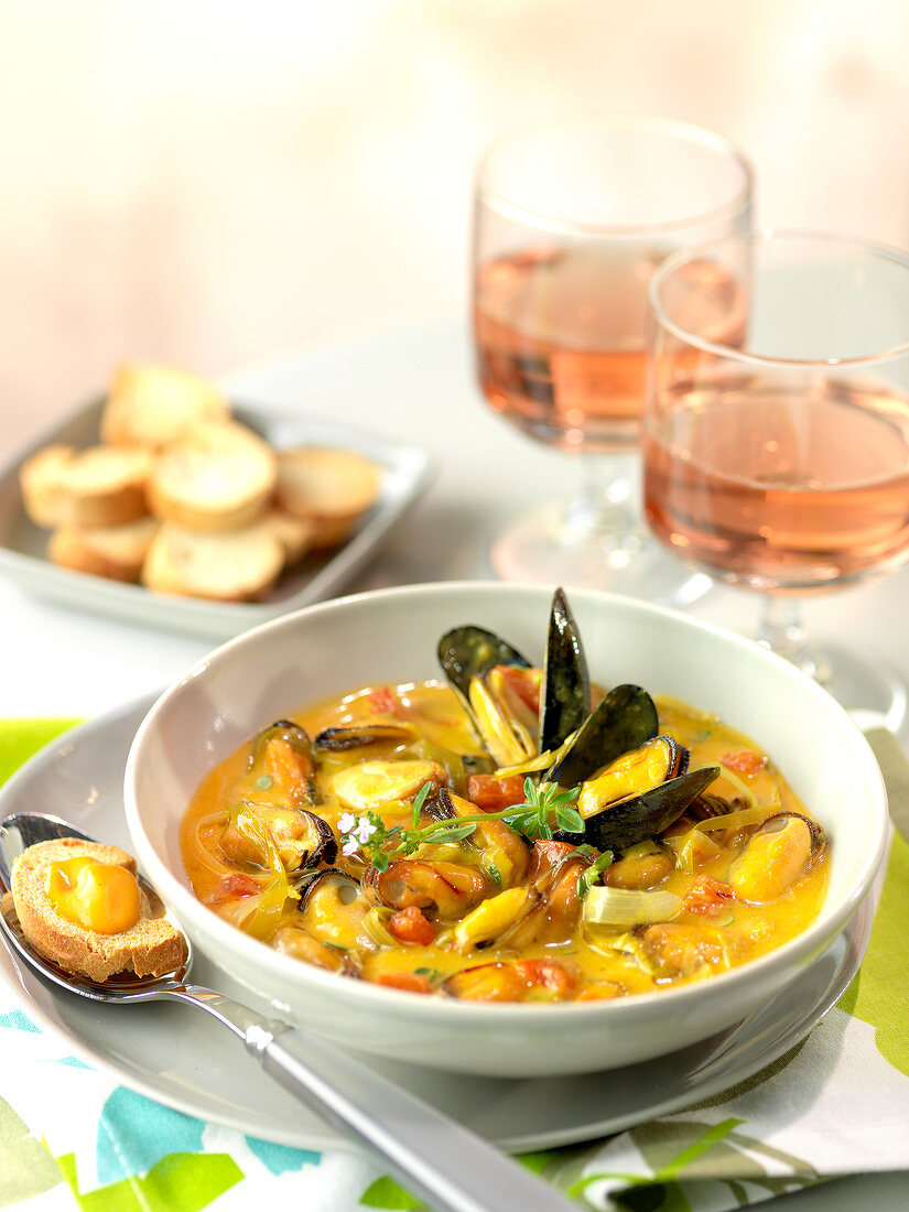 Bouillabaisse mit Miesmuscheln