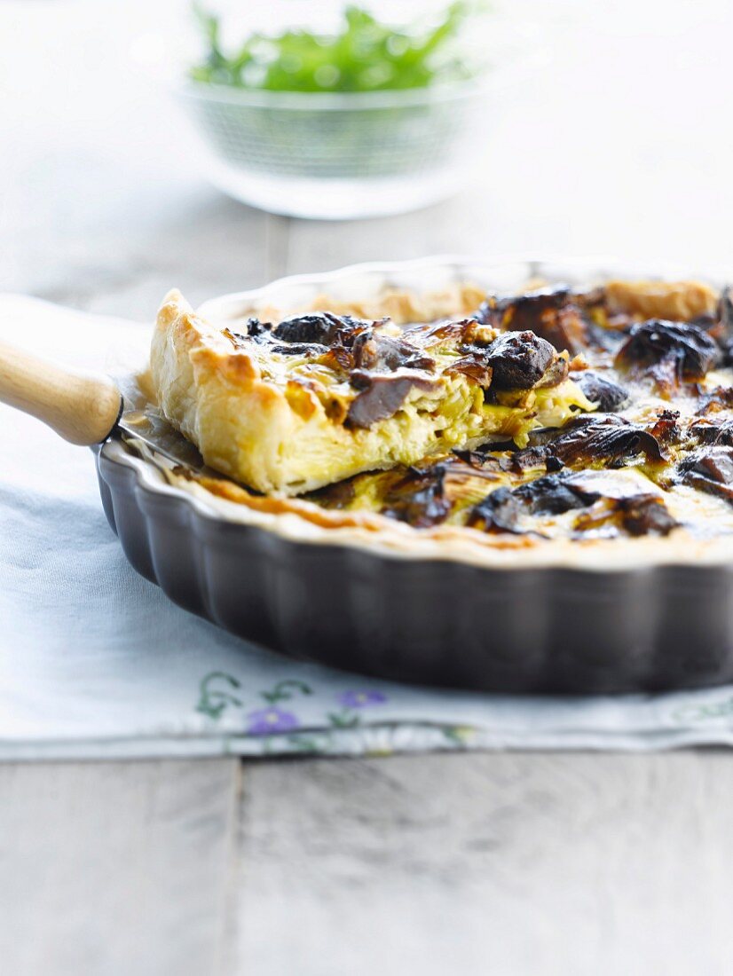 Quiche mit Geflügelleber