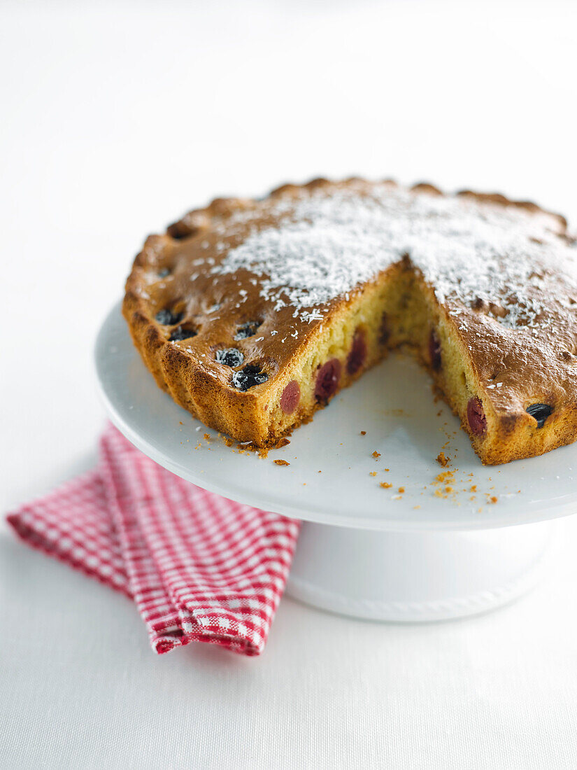 Cherry and coconut cake