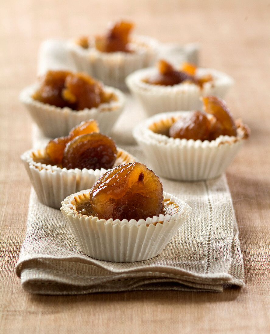 Candied chestnut mini cheesecakes
