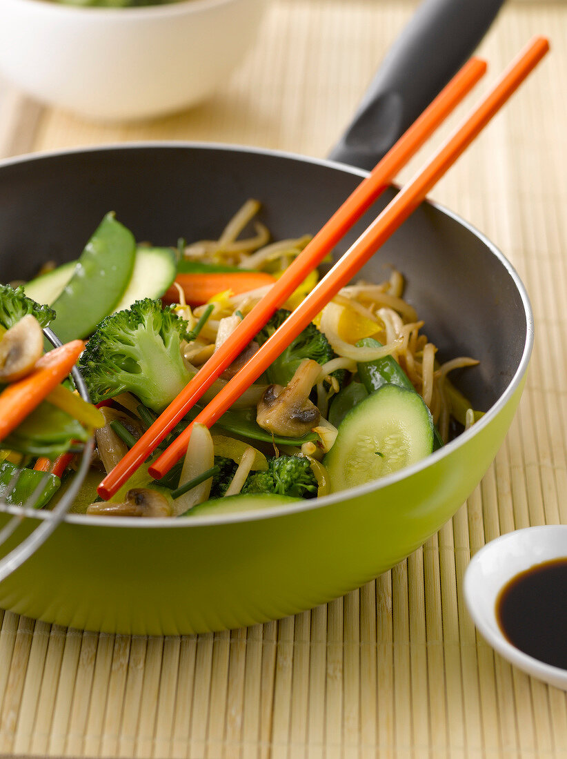 Six vegetable wok