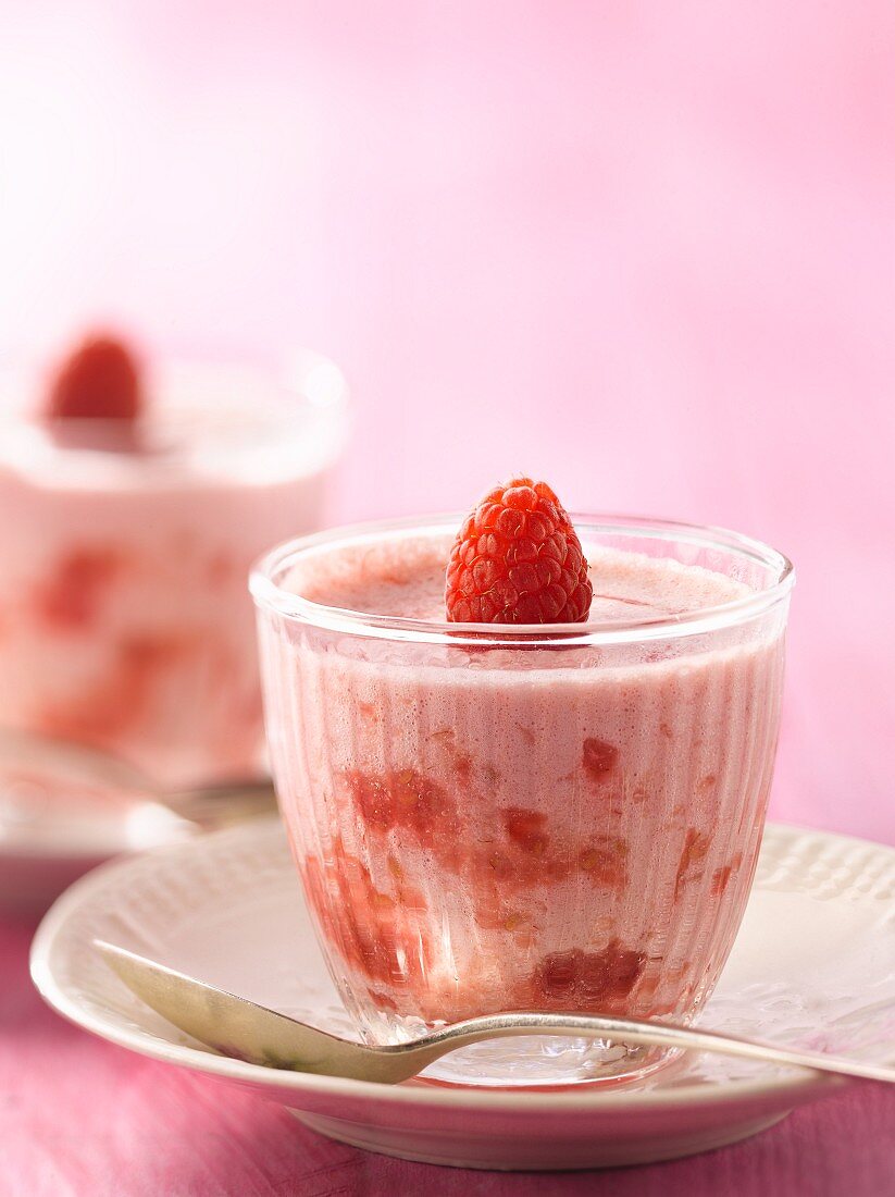 Creamy raspberry Bavarian