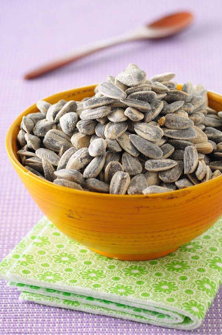 Bowl of sunflower seeds