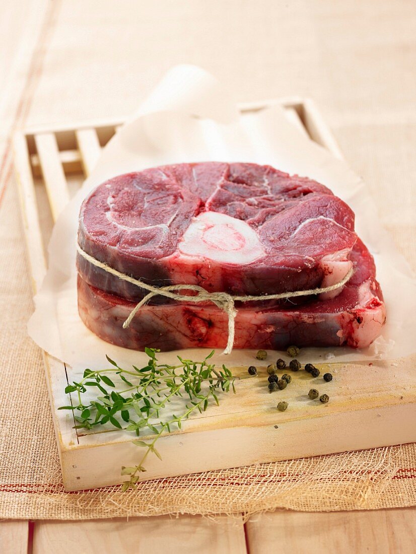 Raw meat for osso-bucco