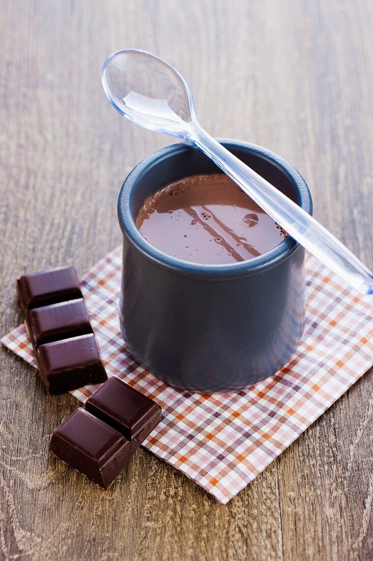 Schokoladenjoghurt im Förmchen