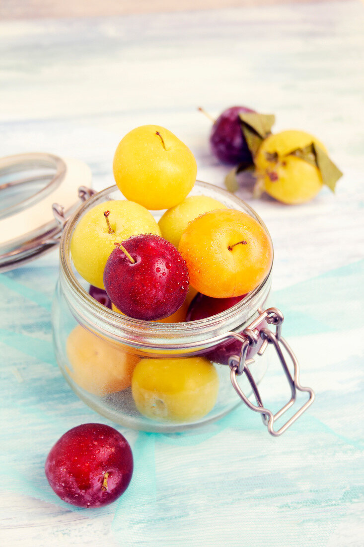 Jar of plums