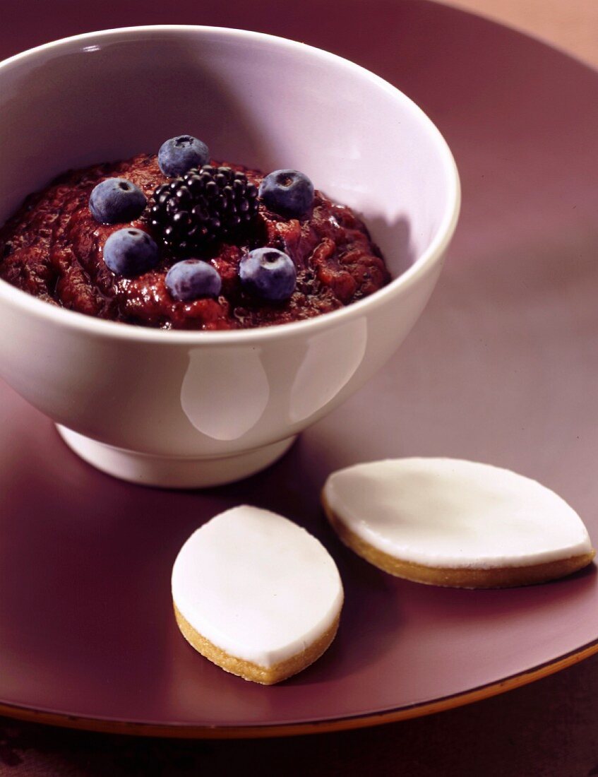 Blackberry and bilberry puree