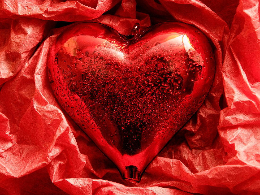 Red heart Christmas decoration