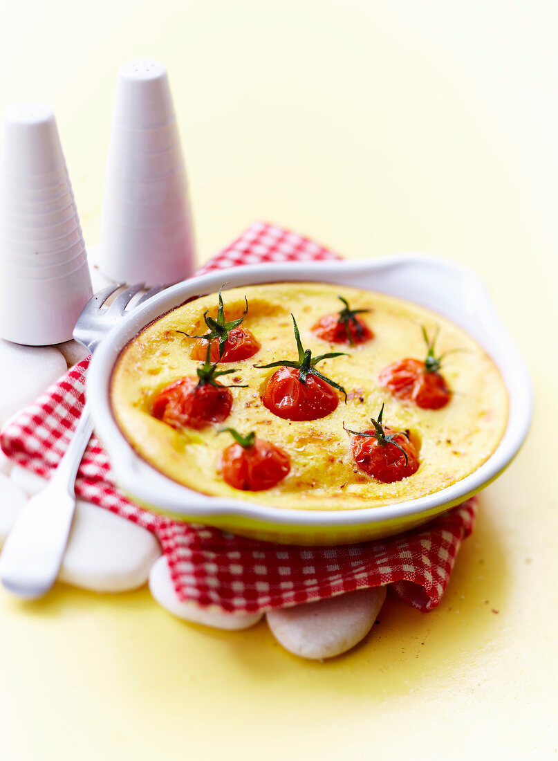 Clafoutis mit Kirschtomaten