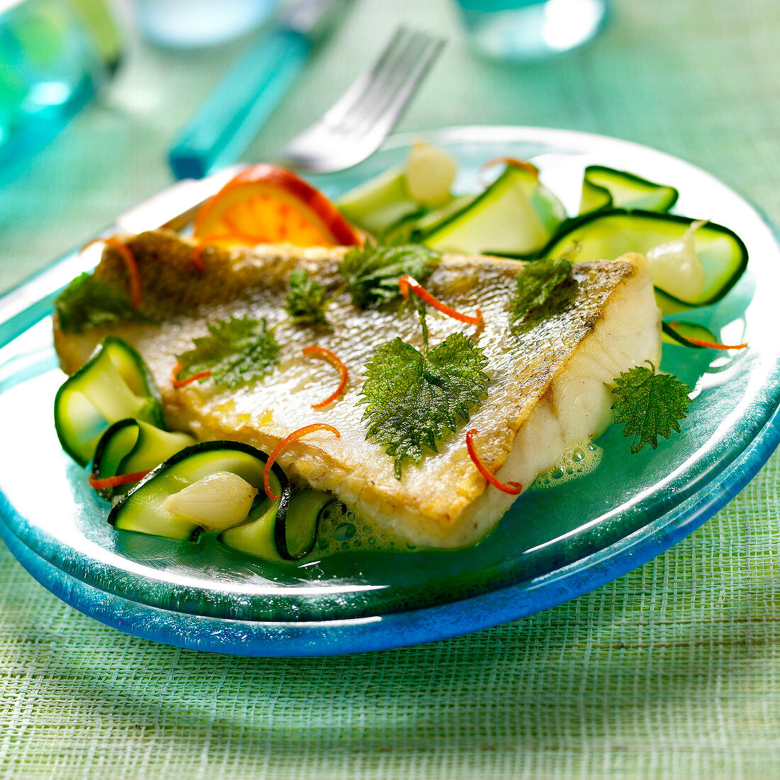 Pike-perch fillets with nettles