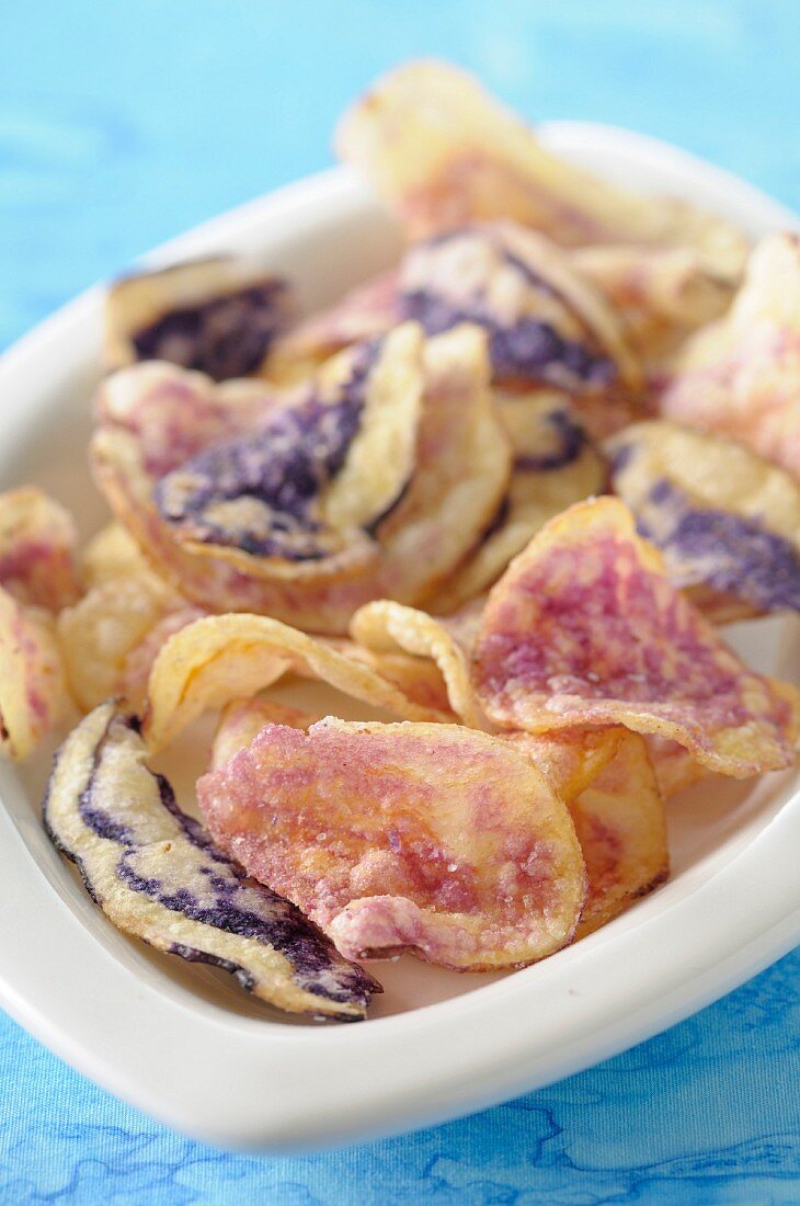 Vitelotte and Roseval crisps