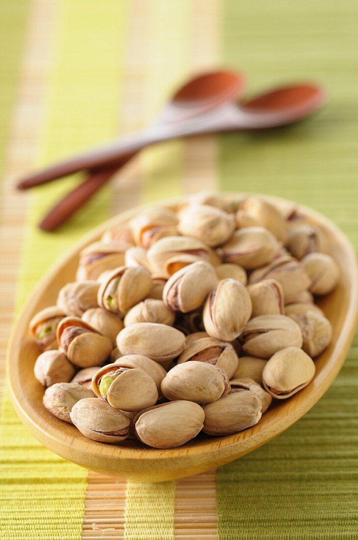 Small dish of pistachios