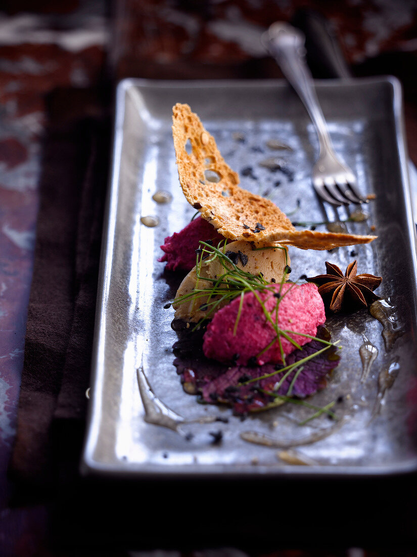 Beetroot Mousse And Foie Gras Mousse License Images 60211071 Stockfood