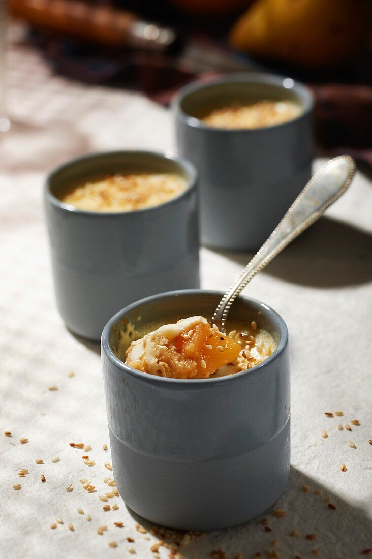 Verrine de Cîteaux (Citeauxer Gläschen mit karamellisierten Birnen)