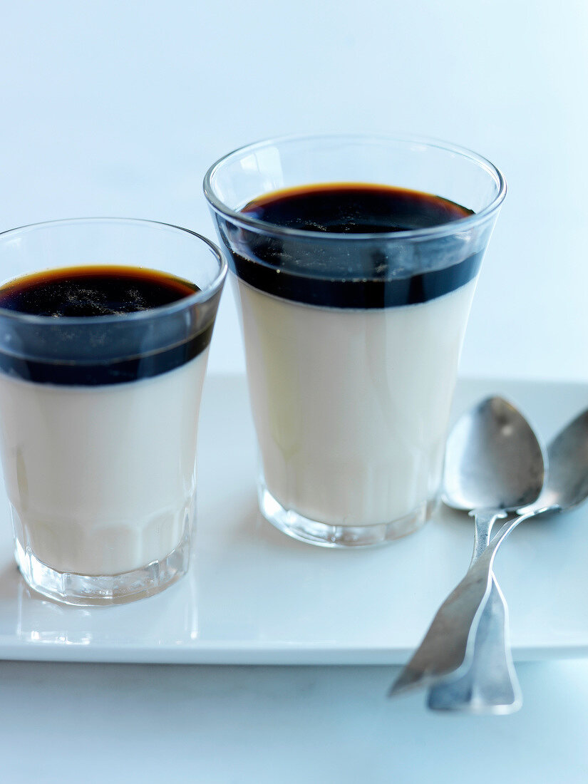 Banana-coffee panna cotta