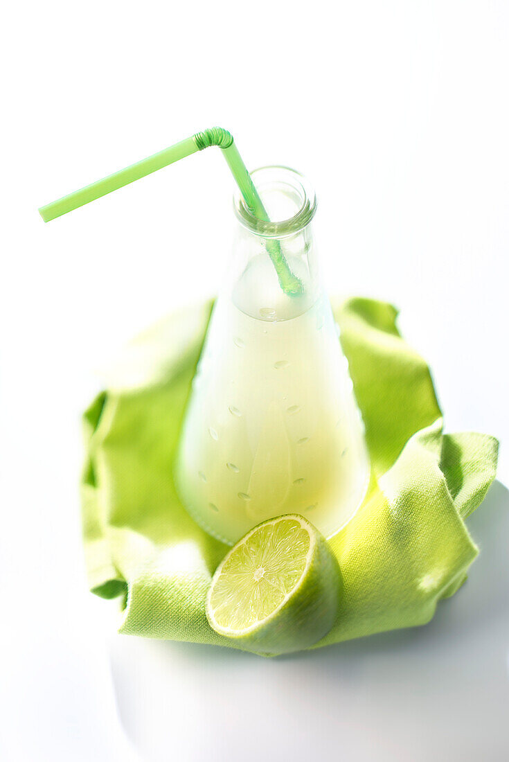 Homemade lime lemonade