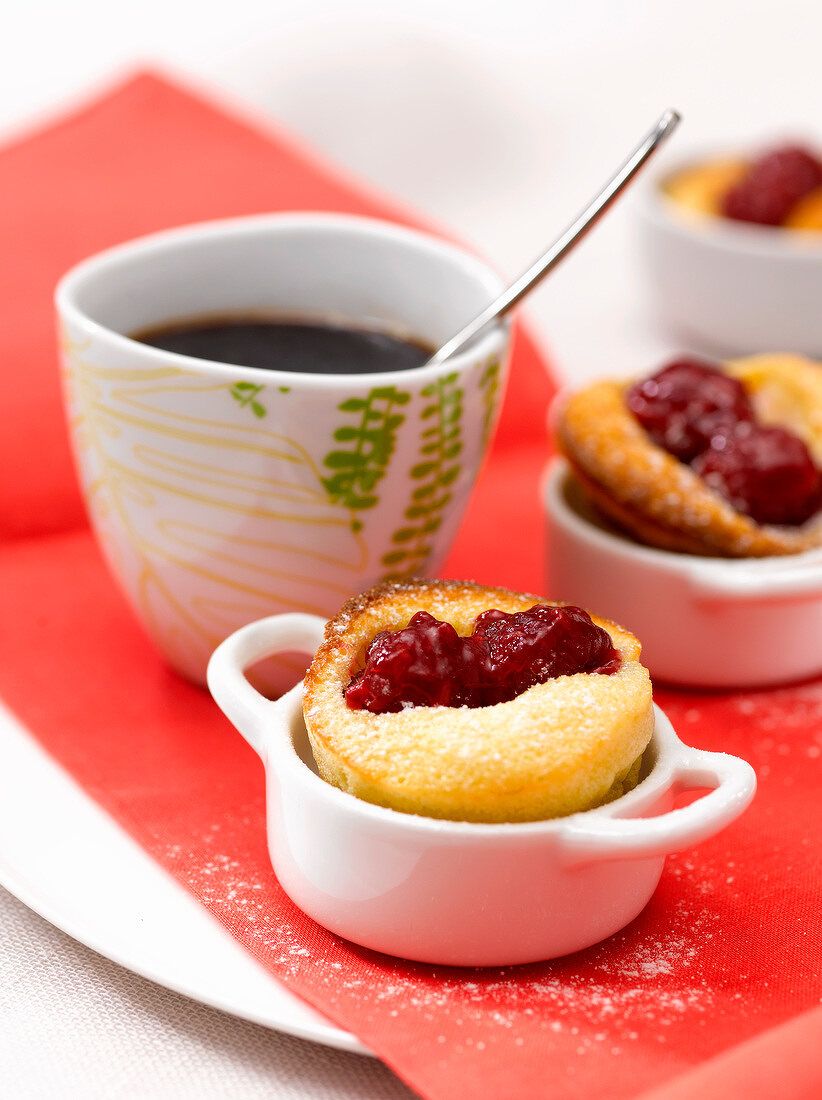 Raspberry mini clafoutis