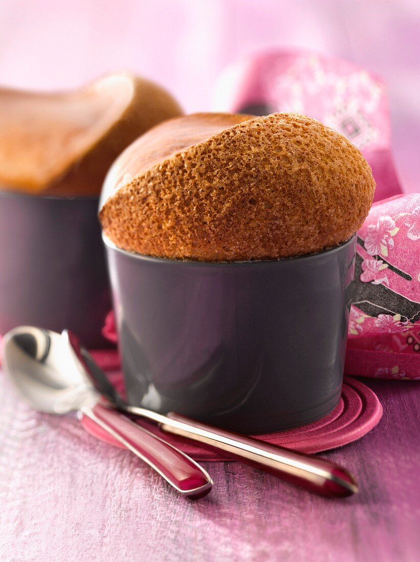 Salted butter toffee soufflés