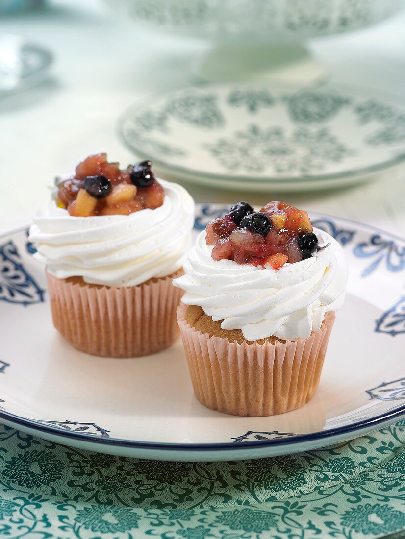 Pear and maple syrup cupcakes