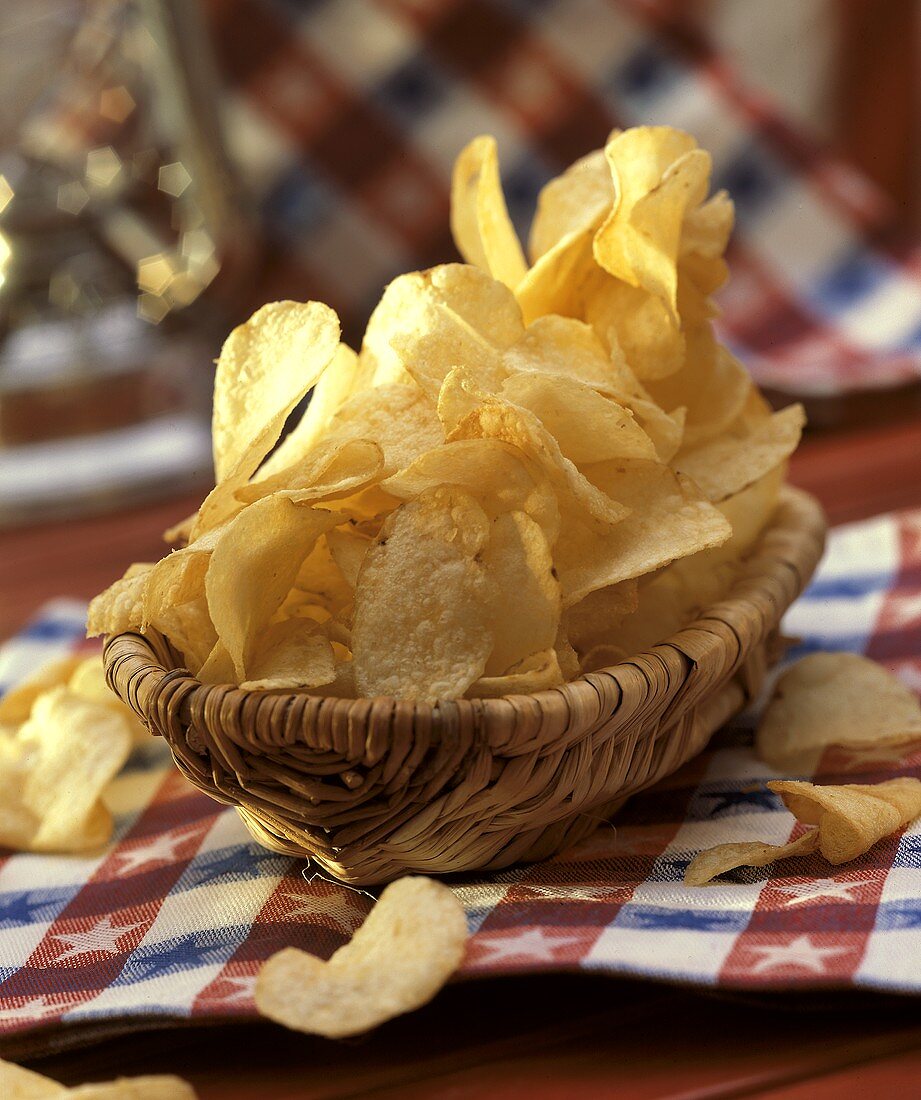 A Basket of Potato Chips