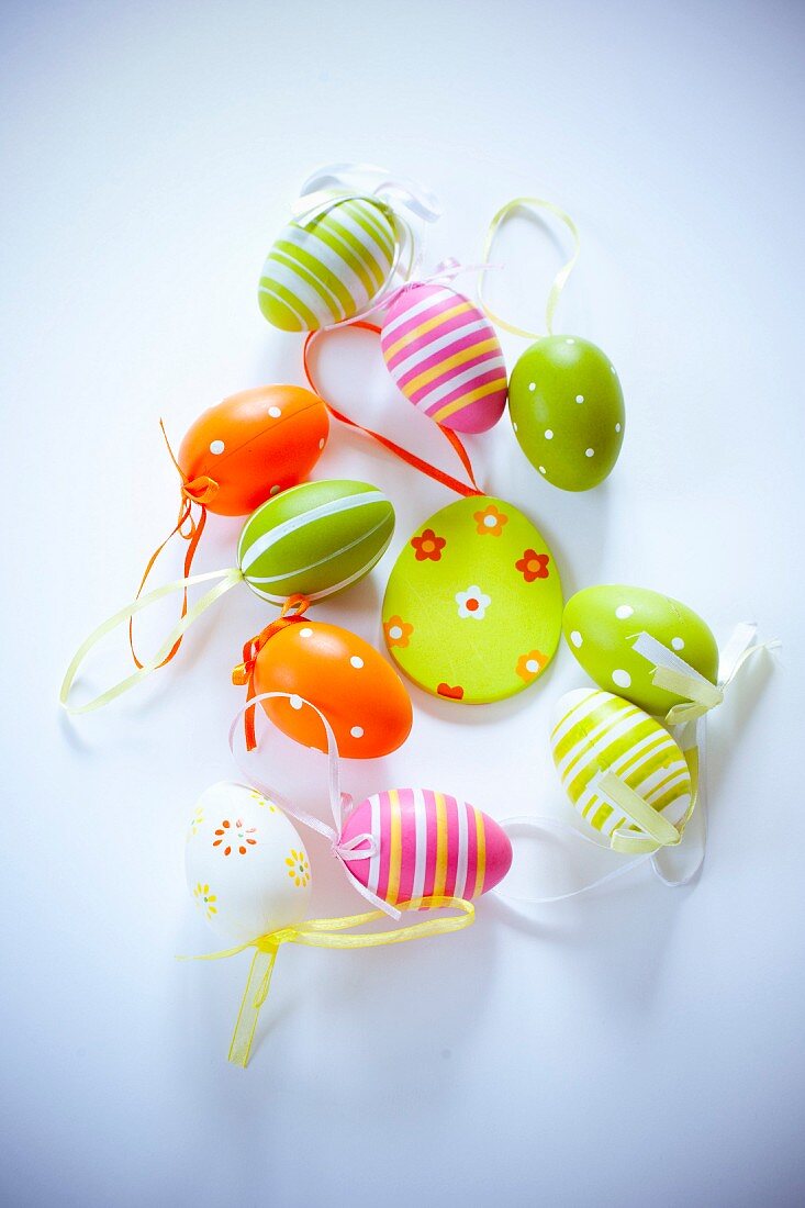 Decorated Easter eggs to hang – License Images – 20 ❘ StockFood