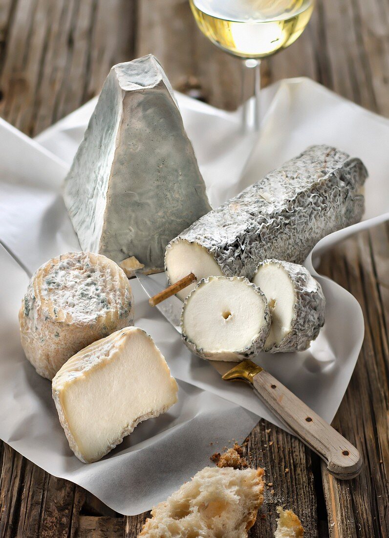 Selection of goat's cheeses