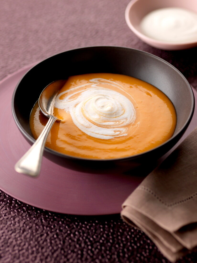 Cream of pumpkin soup