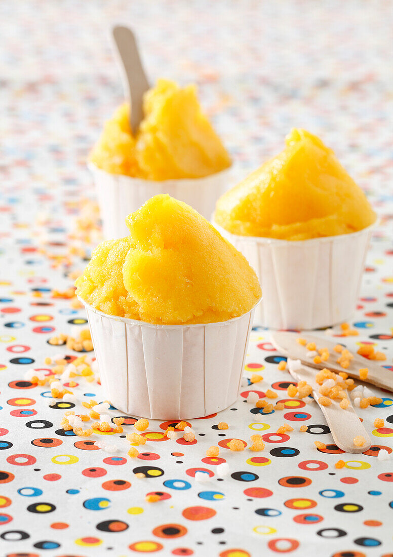 Mango-orange sorbet
