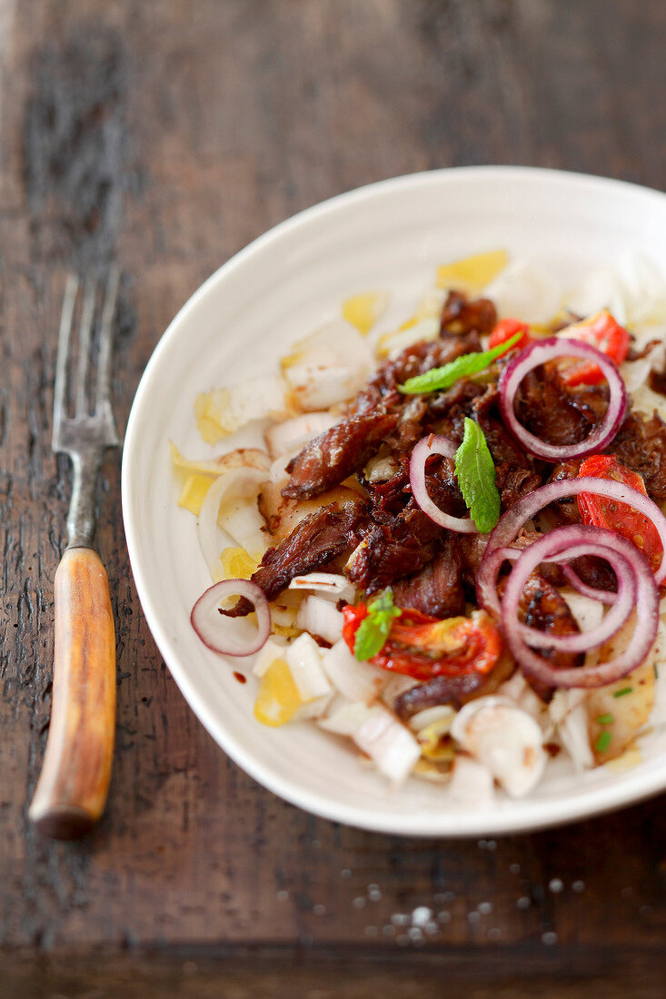 Chicory and duck salad