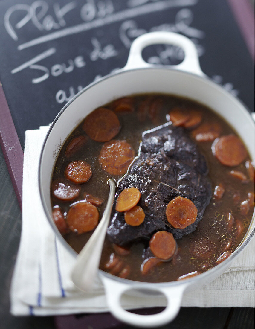 Beef's cheek and carrot stew