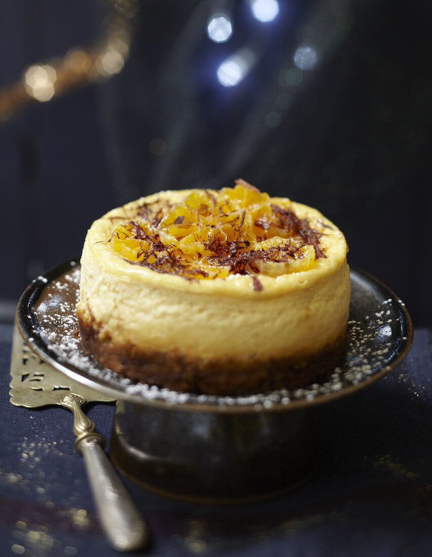 Mini-Mandarinen-Käsekuchen mit Schokoraspel